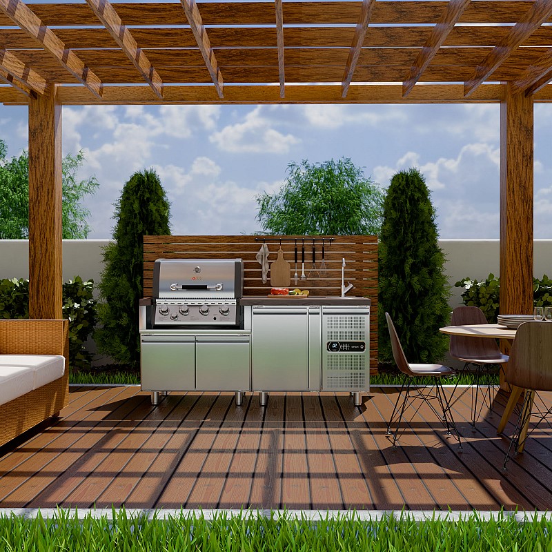 ΕΡΜΑΡΙΟ INOX BBQ TGH-B1-M61 ΜΕ ΠΟΡΤΕΣ